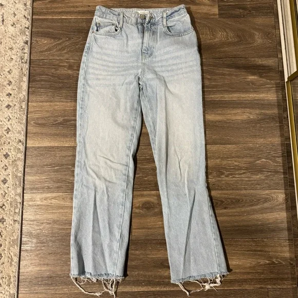 Zara Z1975 HIGH-RISE STRAIGHT JEANS light wash - Picture 9 of 14
